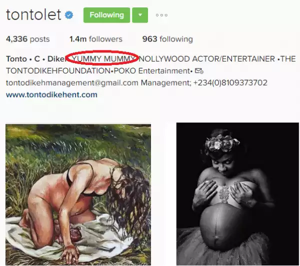 After removing her hubby’s name,Tonto Dikeh re-edits her Instagram bio,see what she added